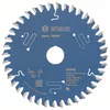 A circular saw blade with blue coating and silver teeth, featuring brand logos and technical specifications. Produktbild-Vorschau