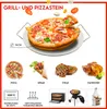 Pizzastein Rund Ø36 cm Cordierit mit Gestell Grill Stein Produktbild-Vorschau 1