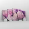 Bild auf Leinwand - Leinwandbild - 5 Teile - Blumen Rosa Produktbild-Vorschau 4
