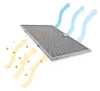 Illustration showing a filter with air particles being drawn in and filtered out. Produktbild-Vorschau