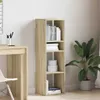 vidaXL Regál Sonoma dub 34x31x112 cm Materiál na báze dreva Náhľad obrázku produktu 3