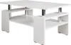 A white coffee table with a modern design and two shelves. Produktbild-Vorschau