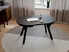 Esstisch ARI Rund 90-190 cm Ausziehbar Schwarz Matt Produktbild-Vorschau 3
