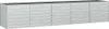 A long, rectangular, silver garden planter box with multiple horizontal slats. Náhľad obrázku produktu