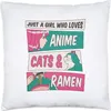 Just a girl who loves Anime, Cats and Ramen Kissen Inkl Produktbild-Vorschau 1