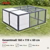 Faltbarer Kaninchenstall Weiß/Grau mit Freilaufgehege & Produktbild-Vorschau 3