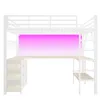 Flieks etagebed 140x200 cm met bureau, hoogslaper met lades Productafbeelding-voorbeeld 10