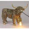 formano Hochlandrind Lampe Stimmungslampe Antik-Goldfarben Produktbild-Vorschau 6