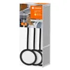 A product box for LEDVANCE plinth lighting, showing a child looking at the lights installed under a shelf. Produktbild-Vorschau