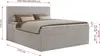 MKS MEBLE Boxspringbett 180x200 Hellgrau Cord, Produktbild-Vorschau 9