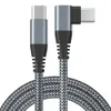 USB-C auf USB-C Schnellladekabel 3m 90° Winkelstecker Nylon Produktbild-Vorschau 1
