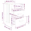 vidaXL Nachttische HAMAR 2 Stk. Hellgrau 40x35x62 cm Produktbild-Vorschau 9