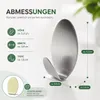12 Edelstahl Handtuchhaken Klebehaken Wandhaken Bad Küche Produktbild-Vorschau 9