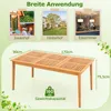 Collage of lifestyle images showing the table in different settings, with a diagram of the table and its dimensions. Náhled obrázku produktu