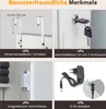 COSTWAY 120 cm großer Schmuckschrank mit LED-Spiegel, Produktbild-Vorschau 5