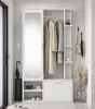 AX LIVING Garderobe Nemrut Weiß mit Spiegel – Flurmöbel mit Produktbild-Vorschau 2