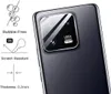 Close-up of a smartphone camera module with protective glass, accompanied by feature callouts. Produktbild-Vorschau