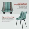 Marketing image showing two chairs and highlighting design features. Produktbild-Vorschau