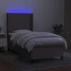 vidaXL Boxspringbett mit Matratze & LED Taupe 100x200 cm Produktbild-Vorschau 3