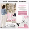 Bürostuhl ergonomisch mit Mesh-Rückenlehne, 90° klappbare Produktbild-Vorschau 9