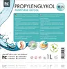 A product label for Propylenglykol with various informational sections and small illustrative images. Produktbild-Vorschau