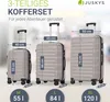 Juskys Hartschale Kofferset Reisekoffer 3 teilig - Produktbild-Vorschau 4