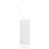 A white rectangular humidifier with three embossed hearts and a hook for hanging. Voir les images du produit