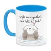 Otter Kaffeebecher in hellblau mit Spruch Weißt du Produktbild-Vorschau 2