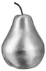 Gilde Dekoobjekt, Birne, Fiberglas, Magnesia, silberfarben, Voir les images du produit 1