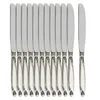 A set of twelve identical stainless steel knives arranged in a row against a white background. Produktbild-Vorschau