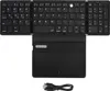 A black foldable keyboard with a large touchpad is displayed against a white background. Produktbild-Vorschau
