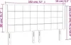 vidaXL LED Kopfteil Hellgrau 183x16x118/128 cm Samt -  Produktbild-Vorschau 7