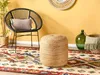 BELIANI Puf beżowy bawełna z jutą 48 x 46 cm styl boho Podgląd zdjęcia produktu 2