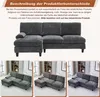 Merax Ecksofa L-Form 3-Sitzer mit Schlaffunktion, Produktbild-Vorschau 8