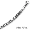 4mm Königskette Kette aus 585 Gold Weißgold massiv 70cm Produktbild-Vorschau 2