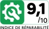 A graphic indicating a repairability index score. Voir les images du produit