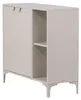 Buffet avec deux portes et deux étagères, de couleur beige. Voir les images du produit 3