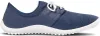 A side view of a blue casual shoe with white laces and a white sole. Produktbild-Vorschau