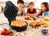 Children enjoying bubble waffles made with a waffle maker. Náhľad obrázku produktu