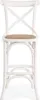 Barhocker Cross 50 x 52 x 118 cm Ulmenholz und Rattan Weiß Produktbild-Vorschau 1