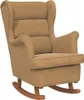vidaXL Chaise à bascule avec pieds en bois massif et en Voir les images du produit 1