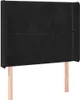 vidaXL LED Kopfteil Schwarz 83x16x118/128 cm Samt Produktbild-Vorschau 3