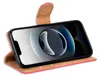 A red flip case for a smartphone is shown open, displaying the phone's screen. Anteprima dell’immagine prodotto
