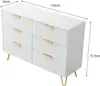 Cassettiera con 6 cassetti, 100x34x73 cm, credenza, mobile Anteprima dell’immagine prodotto 3