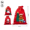 Geschenksack 3er Set 3 Motive 30x40cm Filz Santa Schneemann Produktbild-Vorschau 2