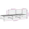 vidaXL Sofa ogrodowa ze stołkiem 2-osobowa biała z litego Podgląd zdjęcia produktu 8