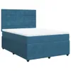 Boxspringbett mit Matratze Blau 160x200 cm Samt Produktbild-Vorschau 3