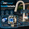Robinet de cuisine VBChome, couleur beige, avec douchette Voir les images du produit 7