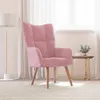vidaXL Fauteuil relax rose velours Voir les images du produit 1