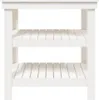 vidaXL Pracovní stůl bílý 78,5x50x80 cm Borovicový masiv Náhled obrázku produktu 4